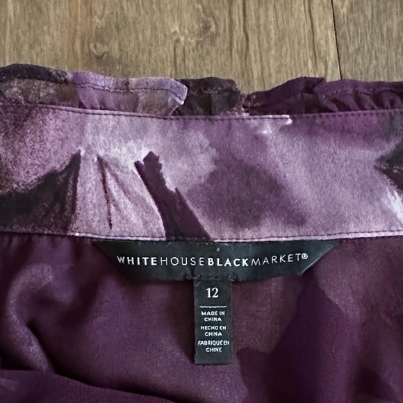 White House Black Market Floral Sleeveless Blouse - Picture 5 of 6